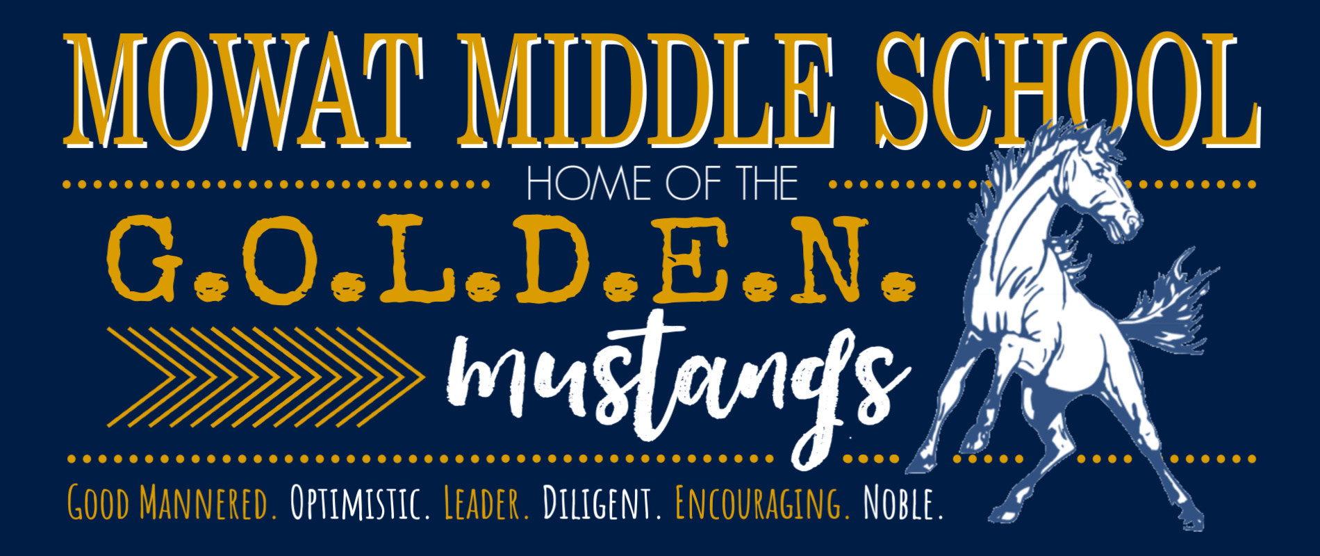 Mowat Middle School, Home of the Golden Mustangs in Lynn Haven Florida